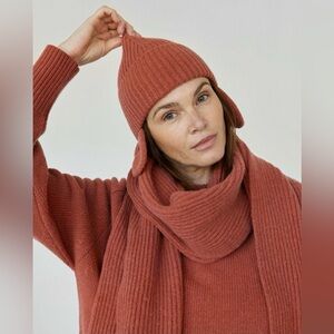 The Knotty Ones Women’s Terracotta Recycled Wool Beras Knit Beanie OS